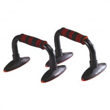 Упоры для отжимания "TORRES Push-Up Bars металл" арт.PL5015, эрг. форма, съем. основания, черн-крас Упоры для отжимания "TORRES Push-Up Bars металл" арт.PL5015, эрг. форма, съем. основания, черн-крас