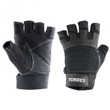 Перчатки для занятий спортом "TORRES" арт.PL6051,нейлон,нат.кожа, подбив.6мм, напульсник,чер Перчатки для занятий спортом "TORRES" арт.PL6051,нейлон,нат.кожа, подбив.6мм, напульсник,чер