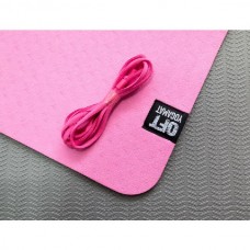 Мат для йоги 6 мм двухслойный розовый-серый FT-YGM6-2LT-PINK-BK Мат для йоги 6 мм двухслойный розовый-серый FT-YGM6-2LT-PINK-BK